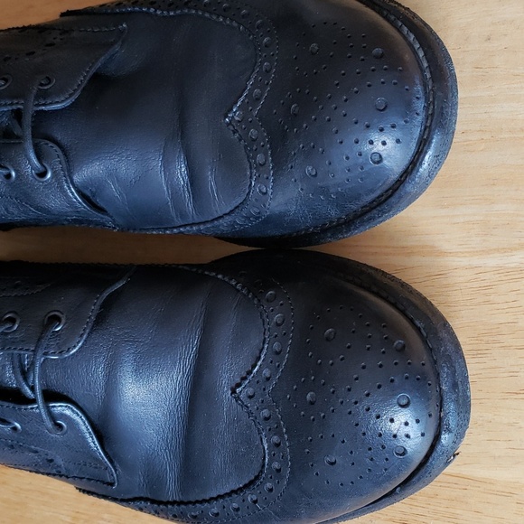 Officine Creative For Barney's Of N.Y. Wingtip Brogue Leather Boots Size 9 - Picture 2 of 16